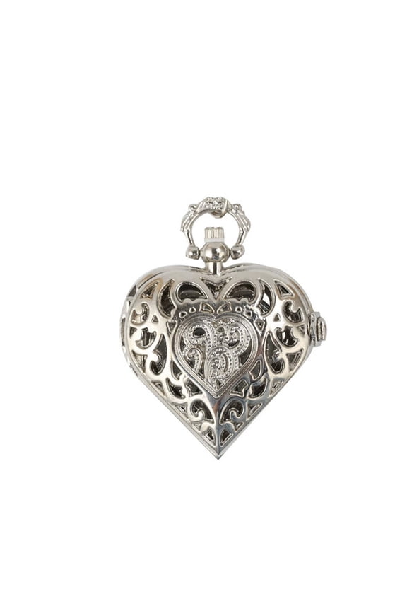 Pocket Watch Heart-Shaped Hollow Design Pocket Watches for Men Creative Flip Cover Function Anniversary Gifts for Men