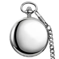 thumbnail image 1 of DESIGNICE Pocket Watches for Men,Simple Smooth Surface Pocket Watch,Classic Flip Phone Mens Pocket Watch,Christmas Graduation Birthday Fathers Day Gift,Silver, 1 of 7