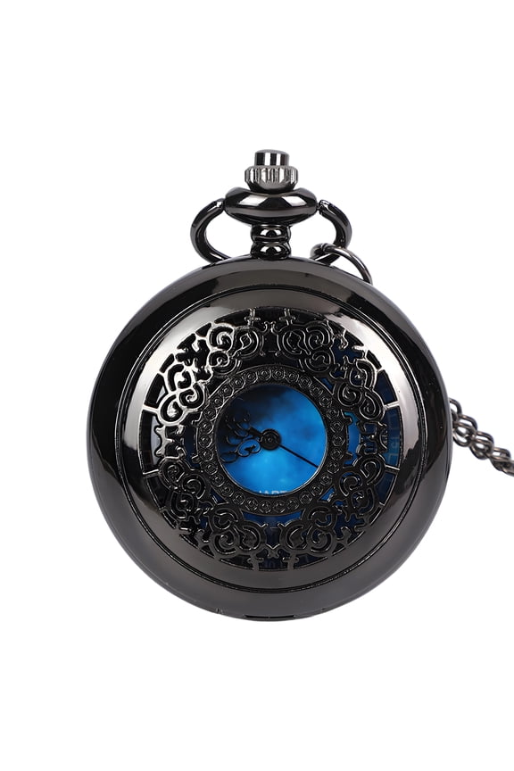 Pocket Watches for Men,Retro Openwork Carving Pocket Watch,Dreamy Starry Sky Flip Mens Pocket Watch,Fathers Christmas Gifts,Black