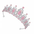 thumbnail image 1 of DESIGNICE Princess Crown for Women - Rhinestone Tiara Queen Crown Tiaras Bridal Headpiece for Weddings Quinceaneras Party Pink, 1 of 7