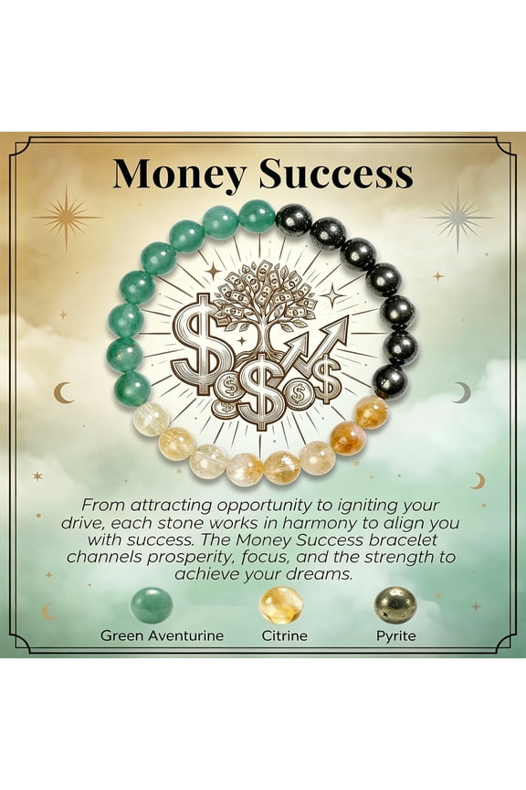 Protection Bracelet,Strength Crystal Healing Bracelet 8Mm-Spiritual Stretch Beaded Jewelry for Women Men Gift,Money Bracelets for Women