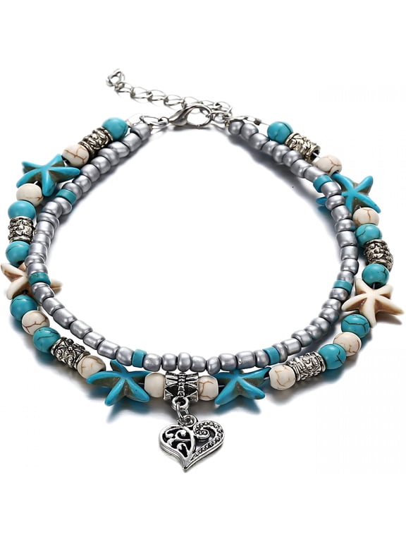 Puka Shell Anklet for Women Summer Natural Cowrie Adjustable Ankle Bracelet,Handmade Boho Hawaiian Beach Seashell Jewelry