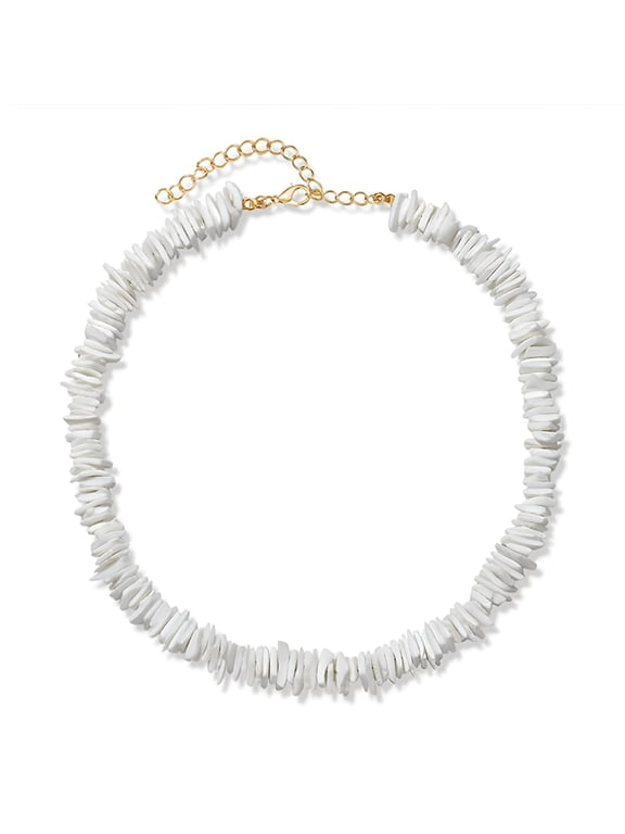 2026 New Puka Shell Necklace for Women Boho Tropical Hawaiian Beach Puka Shell Surfer Jewelry for Beach,Summer,Casual,Party,Festival