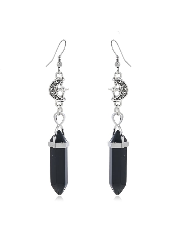 Punk Devil Influence Goth Earrings, Retro Dark Chic Gothic Jewelry