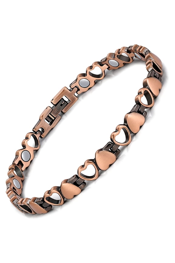 Pure Copper Bracelets for Women, Ultra Magnetic Bracelets for Women with 3500 Gauss Magnets, Crystal Jewelry Gift