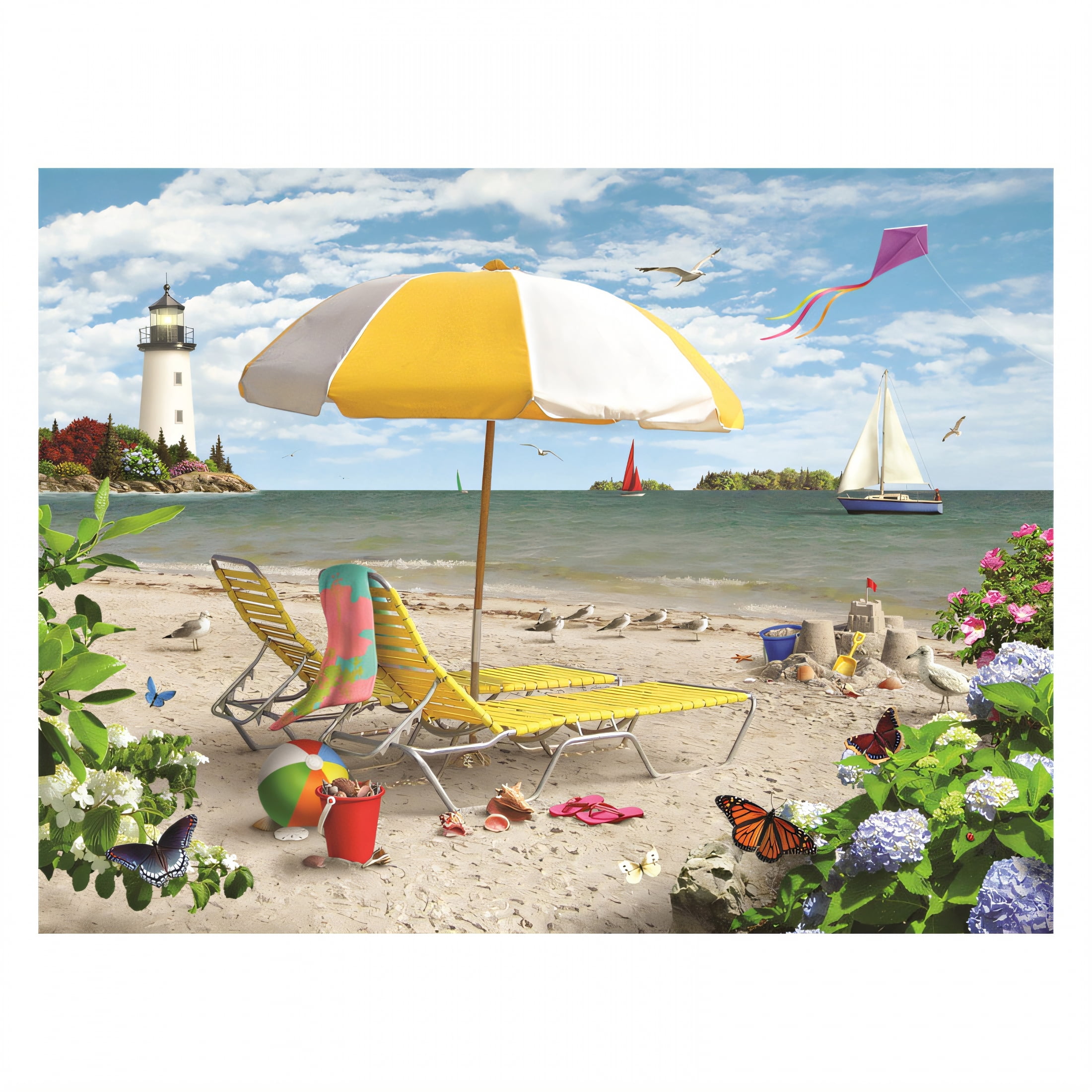 500 Piece Puzzle – Pink Sofa Room Scene, Adult Jigsaw Puzzle
