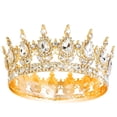 thumbnail image 1 of DESIGNICE Queen Crown Rhinestone Wedding Crowns and Tiaras for Women Costume Party Hair Accessories Princess Birthday Crown Crystal Bridal Crown (Gold White Crown), 1 of 8