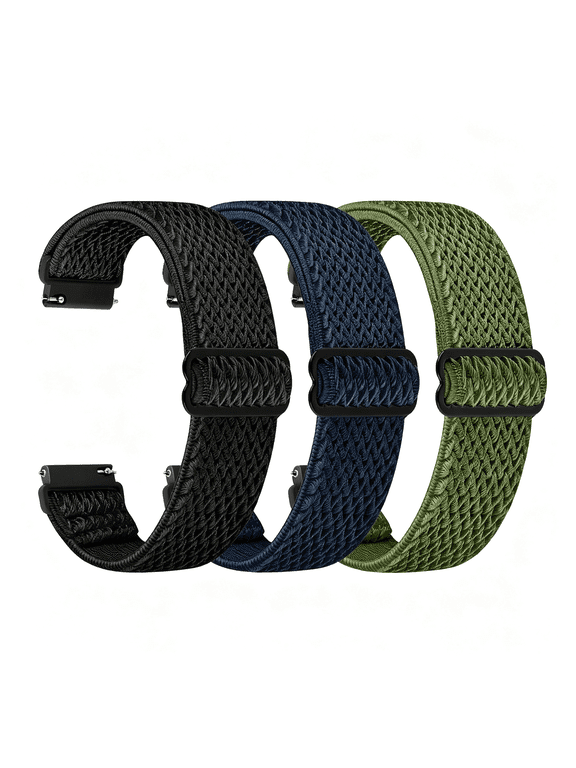 Quick Release Watch Band - Choice of Width -18Mm 19Mm 20Mm 22Mm 24Mm Watch Bands, Solo Loop Adjustable Elastic Nylon Watch Straps Replacement Wristband for Men Women