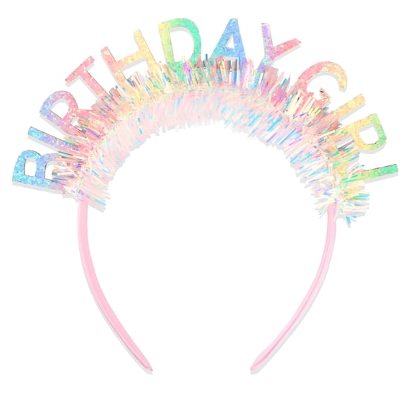 DESIGNICE Rainbow Colorful Birthday Girl Headband Birthday Crown for Women Girls Birthday Tiara birthday girl headband toddler