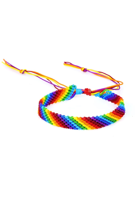 Rainbow Pride Bracelet Wristband Rope Men Women Lovers Jewelry Gift