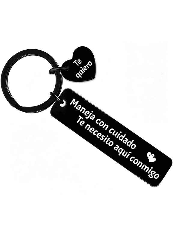 Regalo Para Hombre Spanish Drive Safe Keychain for Him Boyfriend Husband Dad Drive Safe Keychain for Him