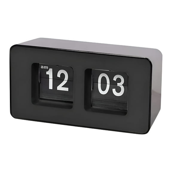 DESIGNICE Retro Automatic Flip Clock, Vintage Nostalgic Desk Table Timepiece