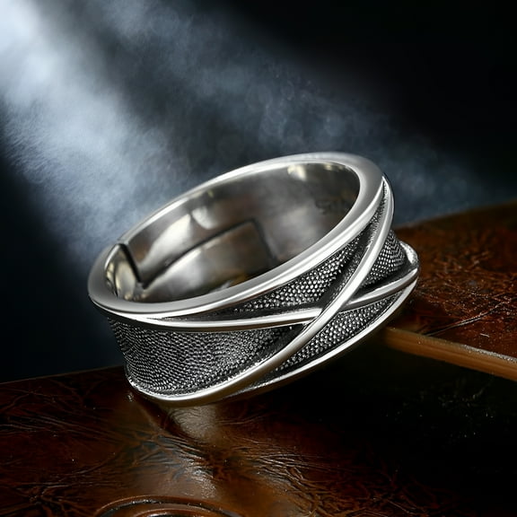 DESIGNICE Retro Time Space Goku Black Ring Punk Gothic Open Ring For Men Handmade Unisex Designer Jewelry Accessories Anime Lovers Gift