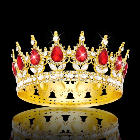 DESIGNICE Rhinestone Tiara Bridal Women Crown Birthday Gift Blue Crystal Birthday Crown Adult Woman