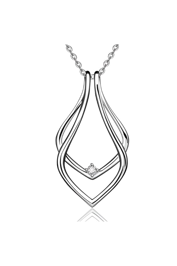 Ring Holder Necklace For Women Wedding Ring Pendant Necklace Birthday Gifts For Wife Girlfriend