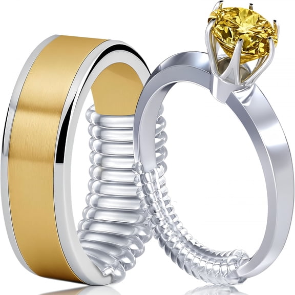 DESIGNICE Ring Size Adjuster for Loose Rings All-in-One Kit For Most Ring Widths Fits 1.5-6mm Band Width Set of 12 Spiral Guards Invisible Spacers from Thin to Wide Bands