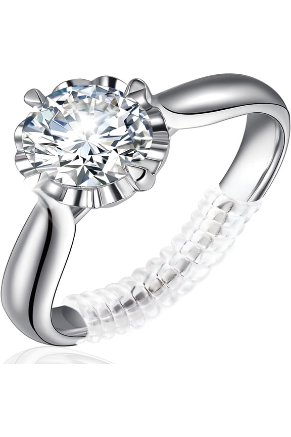 Ring Size Adjuster for Loose Rings, 5 Pack Invisible Jewelry Guards for Women and Men, Resizer, Spiral Silicone Tightener