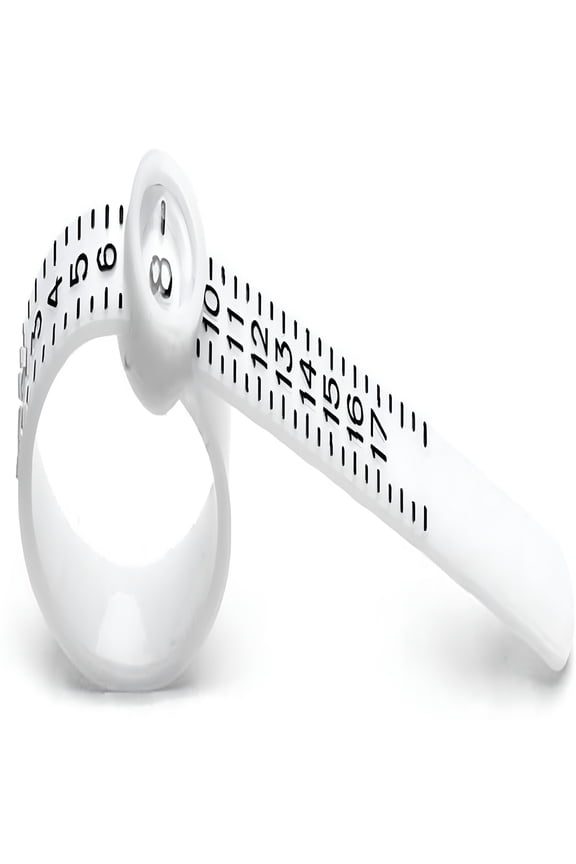 Ring Sizer, 1-17 Ring Measurement Tool with Ring Size Guide Chart for Women Men (white)