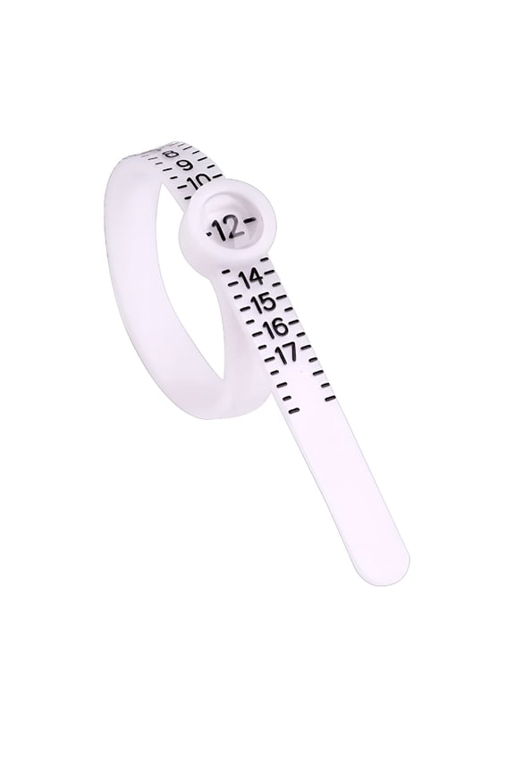 Ring Sizer, Finger Size Measuring Tool with Built-In Magnifying Glass 1-17 Usa Ring Sizes Reusable Ring Finger Sizer Gauge Jewelry Sizing Tool for Men Women (White)