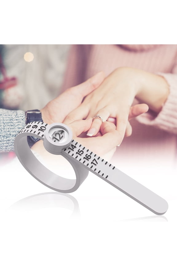 Ring Sizer Measurement Tool Reusable Finger Size Measurement Tape with Glass Jewelry Size Measurement Tool 1-17 Us Ring Size/ Tools