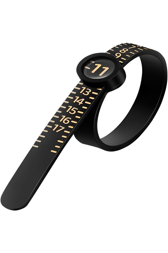 Ring Sizer Measuring Tool with Magnifier, for Ring Measurer and Ring Sizer Clear and Intuitive Reading. Plastic Ring Sizer with Lens, 1-17