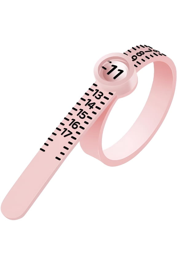 Ring Sizer Measuring Tool with Magnifier, for Ring Measurer and Ring Sizer Clear and Intuitive Reading, Plastic Ring Sizer with Lens, 1-17