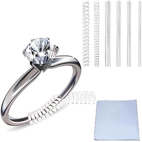 DESIGNICE 2026 New Ring Sizers for Loose Rings,Ring Size Adjuster Spacers Or Tightener,Invisible Guards,6 Sizes Fitter,Resizer Fit Almost Any Rings,Reduces Size By 0.5-1.5