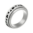 thumbnail image 1 of DESIGNICE Rings for Women,Sleek Stainless Steel Rings for Anxiety Relief,Practical Fidget Ring for Stress Management,Customizable Thumb Ring for Personal Touch,Heart 10, 1 of 4