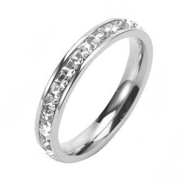 DESIGNICE Rings for Women,Hypoallergenic and Comfortable Diamond Rings for Women,Grooved Design for A Unique Look Tungsten Rings for Women,4