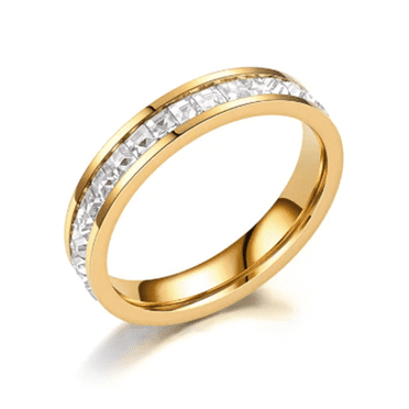 DESIGNICE Rings for Women,Hypoallergenic and Comfortable Diamond Rings for Women,Grooved Design for A Unique Look Tungsten Rings for Women,4