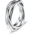 thumbnail image 1 of DESIGNICE Rings for Women Non-Fading Diamond Rings for Women Thoughtful Gift Electroplating Wedding Rings for Women 10Size, 1 of 2