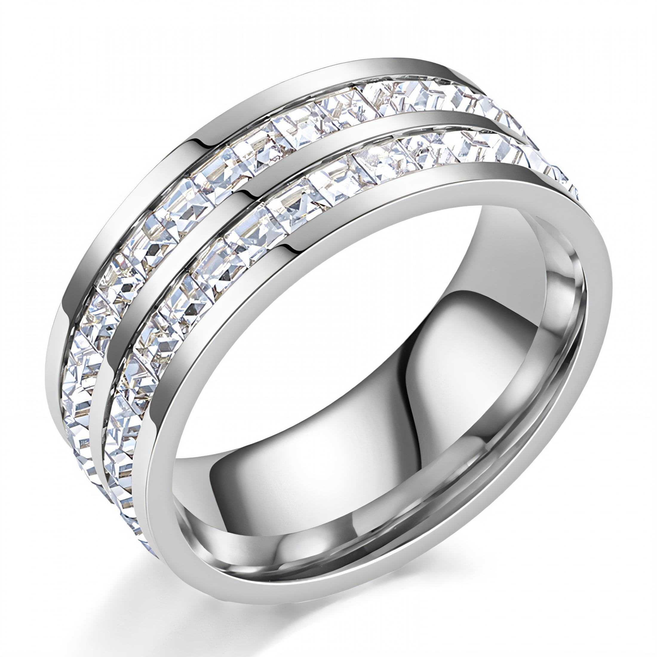 DESIGNICE Rings for Women Non Tarnish,Reliable Structure  Women’s platinum plated tarnish free silver ring main image 0