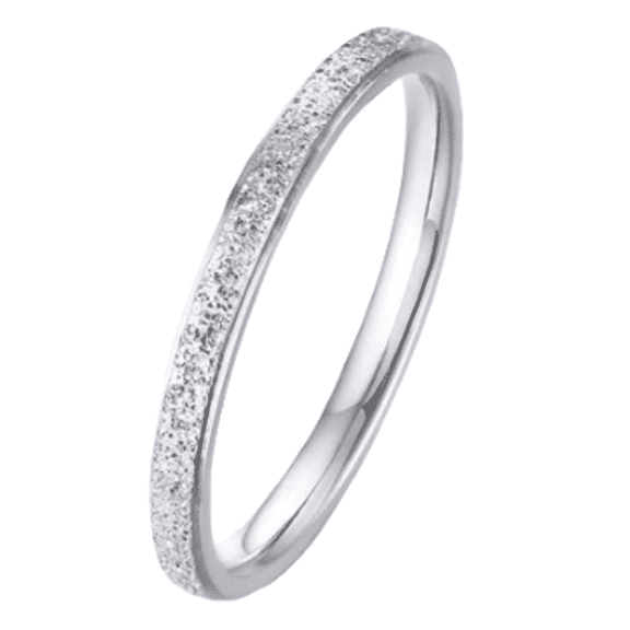 DESIGNICE Rings for Women,Pearl Sand Finish Tungsten Rings for Men,Never Fade Titanium Steel Tungsten Rings for Women,5