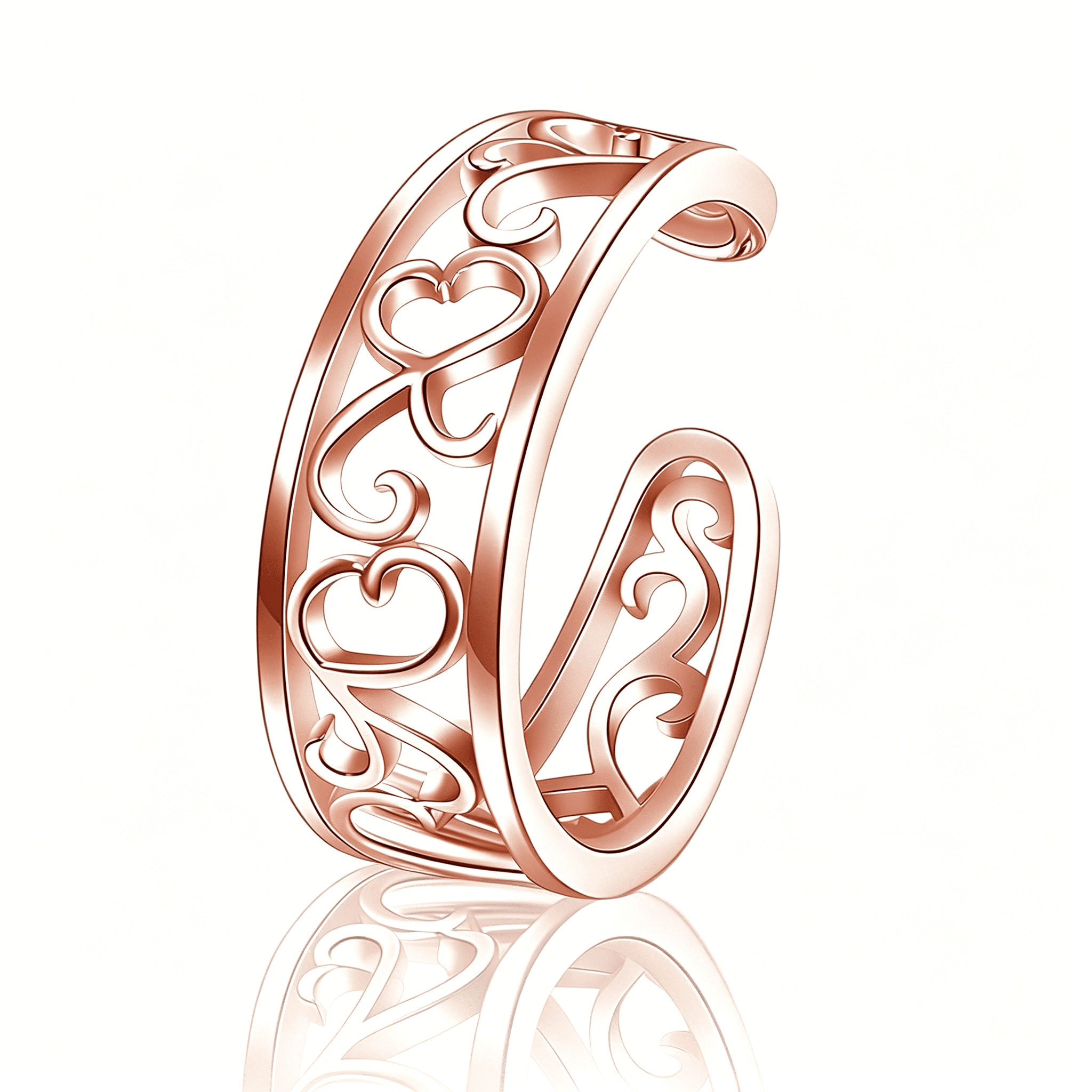 Rose Toe Rings DESIGNICE Rose Gold Toe Rings for Women Adjustable Rose Gold Toe Ring ...
