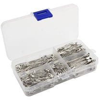 TUWAFE 260Pcs Safety Pins for Clothes, Assorted Sizes Silver Steel Pins for Fabric Crafts