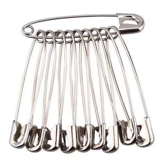TUWAFE Safety Pins,Vintage Safety Pin Safety Pins,Strong Fixation Large Safety Pins,Silver-1