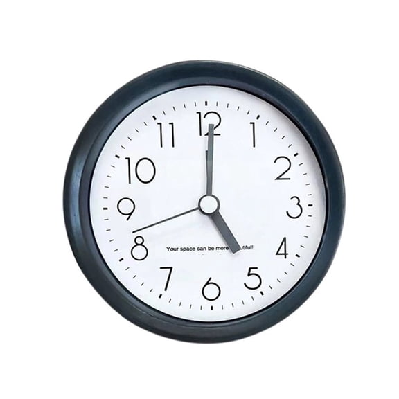 DESIGNICE Sealed Indoor Outdoor Clock Waterproof,Weatherproof Wall Clocks for Pool Patio Outside Home(10Cm10Cm4Cm,Black)Battery Not Included