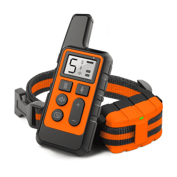 DESIGNICE Shock Collar for Dogs Adjustable Sensitivity Dog Shock Collar with Remote Control Instant Bark Control Dog Training Collar,Orange