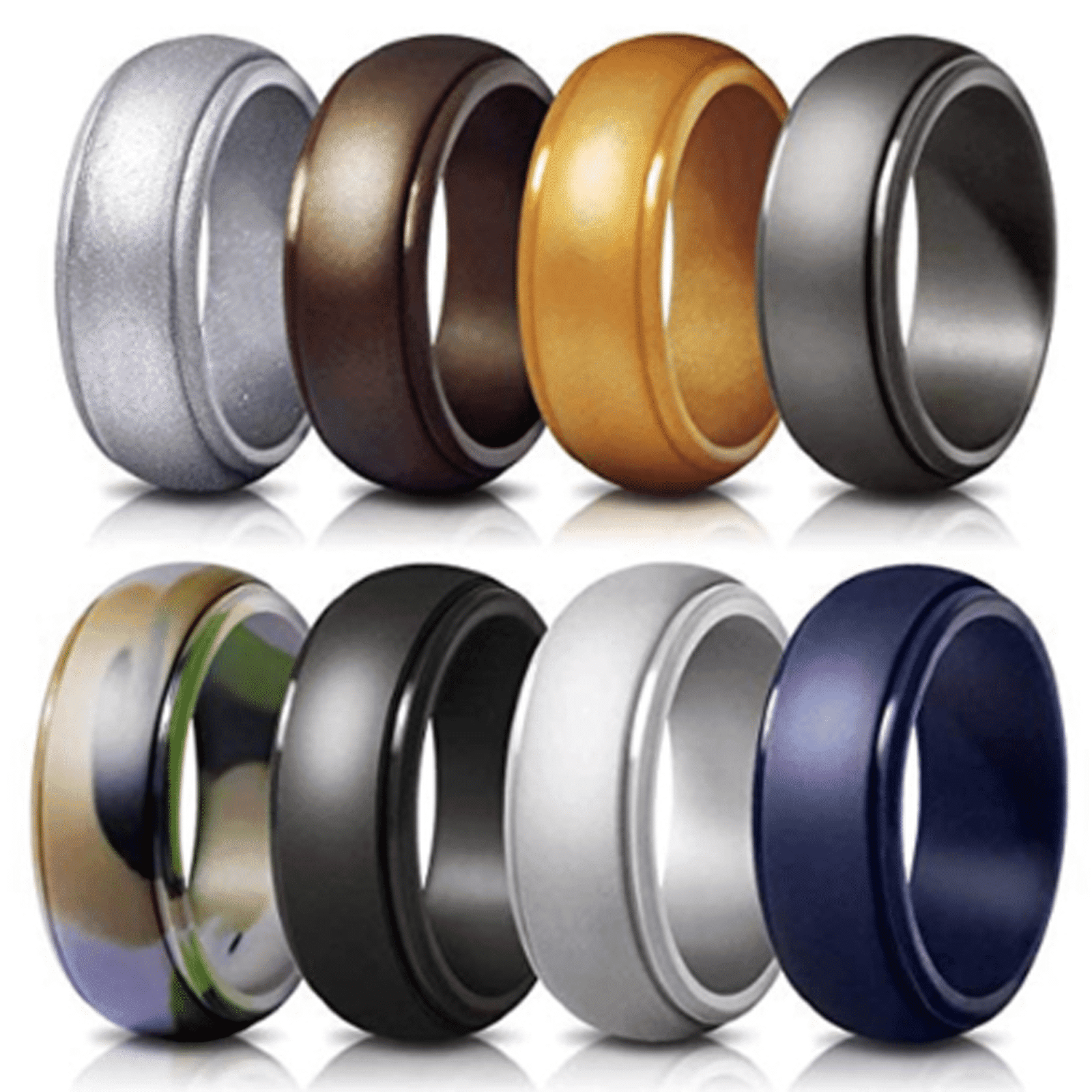 DESIGNICE Silicone Ring,Flexible and Comfortable Rings for Women