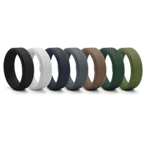 DESIGNICE Silicone Ring,Trendy Angled Rings for Women for a Unique Look,Soft and Flexible Men's Silicone Wedding Band for All-Day Comfort,Hypoallergenic Silicone Wedding Bands for Women,11