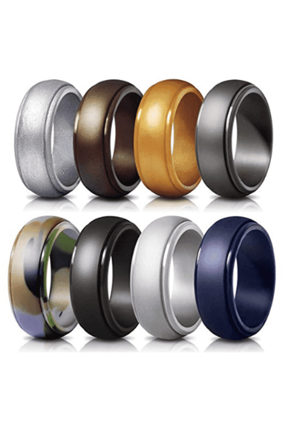 Silicone Ring,Soft and Stretchy Rings for Women,Durable Men's Silicone Wedding Band for Sports,Skin-Friendly Silicone Wedding Bands for Women,11