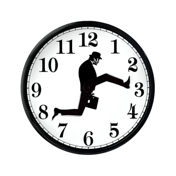 DESIGNICE Silly Walk Wall Clock Creative Silent Mute Timepiece Dynamic Walking Effect Decor for Living Room Bedroom Office Kitchen Study Household Supplies