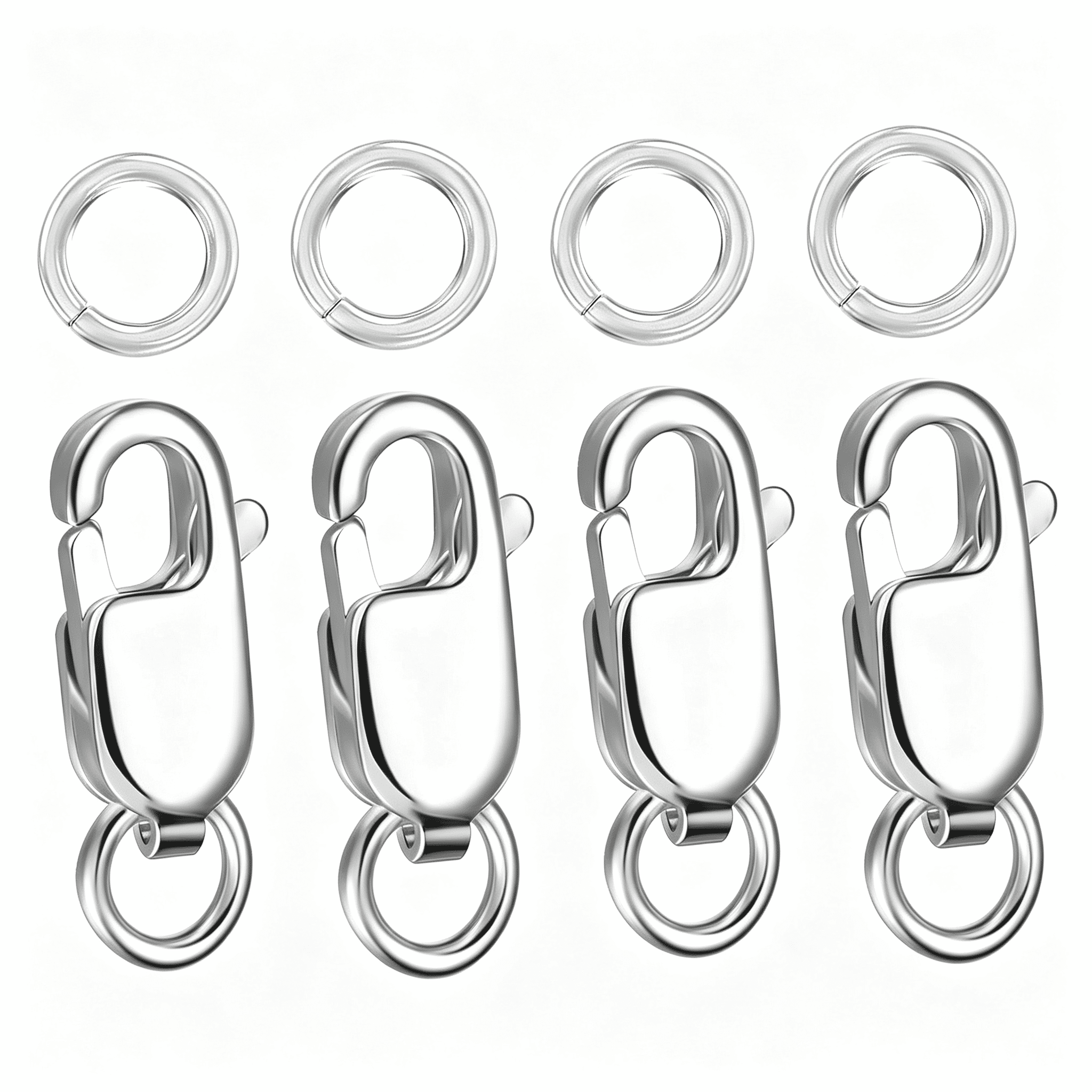 Jump Rong DESIGNICE Silver Lobster Claw Clasp with Closed Jump Rings 14K Gold ...