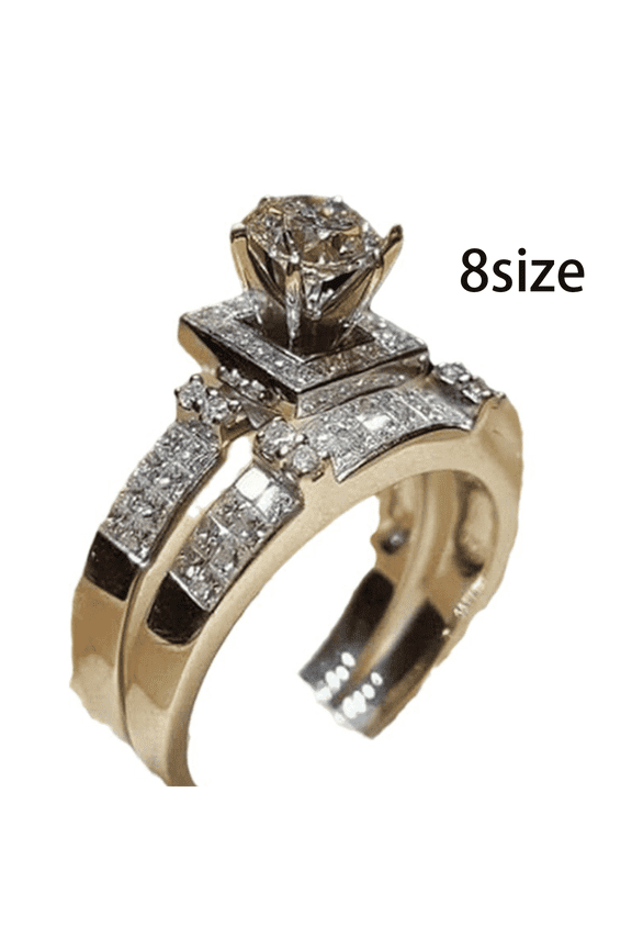 Silver Ring Geometric Shape Cute Rings Anniversary Gift Women'S Jewelry Size 8