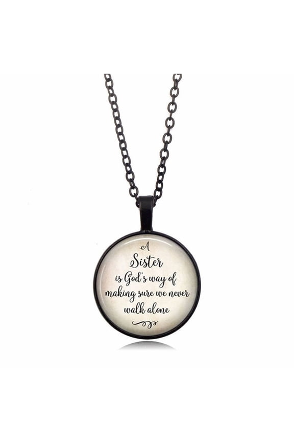 Sister Necklaces,Alloy Regalos De Cumpleanos Para Mujer,Womens Gifts for Birthday,Black