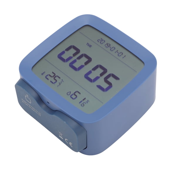 DESIGNICE Smart Digital Clock,Battery Operated Bluetooth 5.0 Small Bedroom Alarm Clock with Multiple Alarms,Temperature&Humidity Display,App Easy Setting,3.94 Inches / 10 Cm