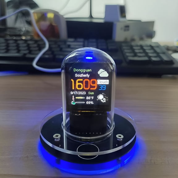 DESIGNICE Smart Wifi Networked Tube Alarm Clock Desktop Dcor Christmas Gift Clock for Office