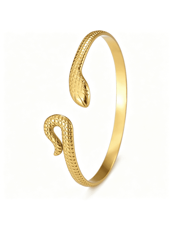 Snake Bracelet for Women Stainless Steel Vintage Chic Open Serpent Bangle Bracelet Animal Jewelry