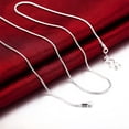 thumbnail image 1 of DESIGNICE Solid 925 Sterling Silver Chain Necklace, 1mm, 16-24 Inch, 1 of 4