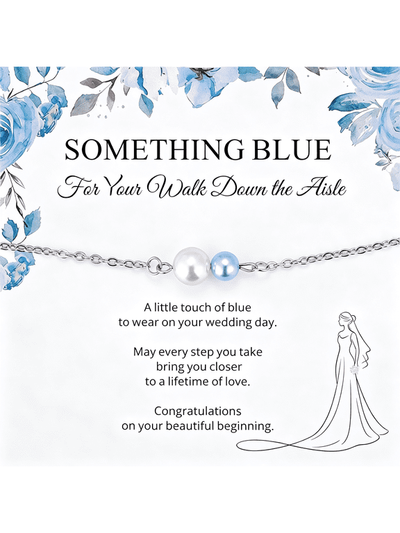 Something Blue Anklet for Bride,Walk Down the Aisle Anklet,Wedding Day Foot Jewelry,Something Blue Wedding Gifts for Bride,Bridal Ankle Bracelet,Bridal Shower Gift